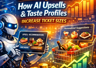 Graph illustrating the increase in sales due to AI upselling and taste profiling in retail.